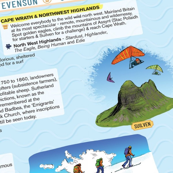 Solid Gold Great British Bucket List Map 1000 Places To See in