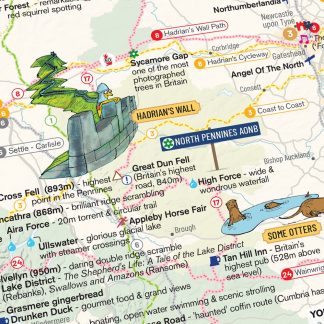 Solid Gold Great British Bucket List Map - 1000 Places To See in ...