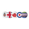 Anglotopia British Set of pin buttons