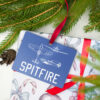 Spitfire Schematic Design Tribute Metal Christmas ornament