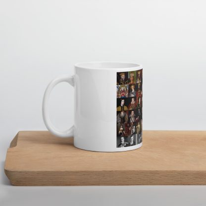 The Monarchs - British Royals - White glossy mug - Image 2