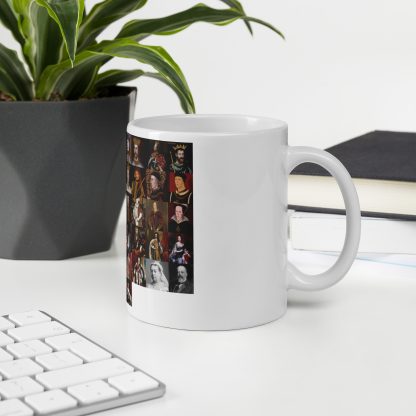 The Monarchs - British Royals - White glossy mug - Image 3