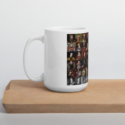 The Monarchs - British Royals - White glossy mug - Image 7