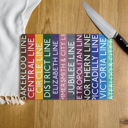 Tube Lines Glass cutting board - Image 2