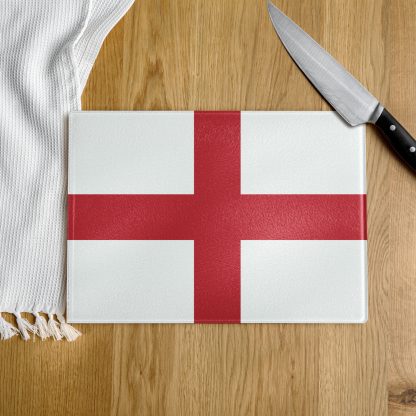 England Flag - Flag of St George Glass cutting board - Image 2