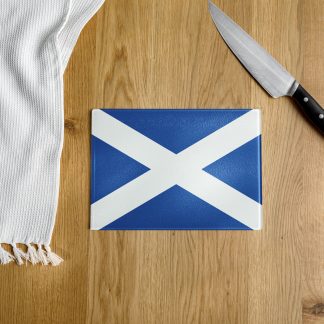 Scotland Flag - Flag of St Andrew Scottish Glass cutting board