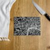 London Map - Map of London Glass cutting board