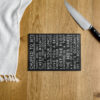 British Slang Bus Blind - Tribute to British English Glass cutting board