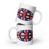 GB Great Britain Car Sticker Tribute White glossy mug