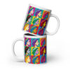 Queen Elizabeth Andy Warhol Design Tribute White glossy mug