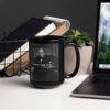 I Never Said That - Winston Churchill Joke Tribute - Black Glossy Mug