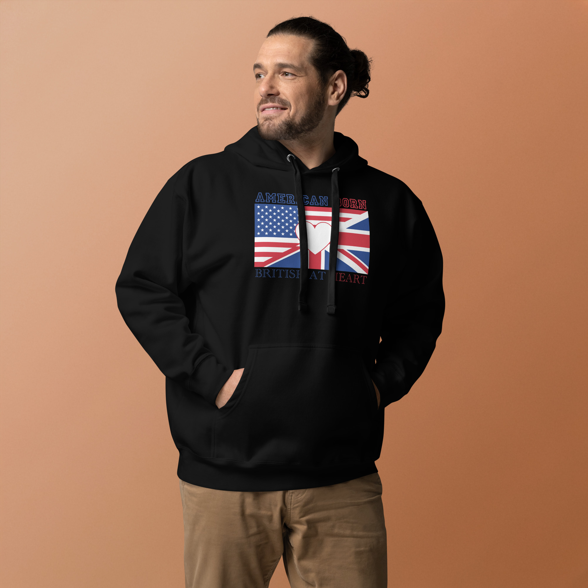 American Born, British At Heart Unisex Hoodie - Image 3