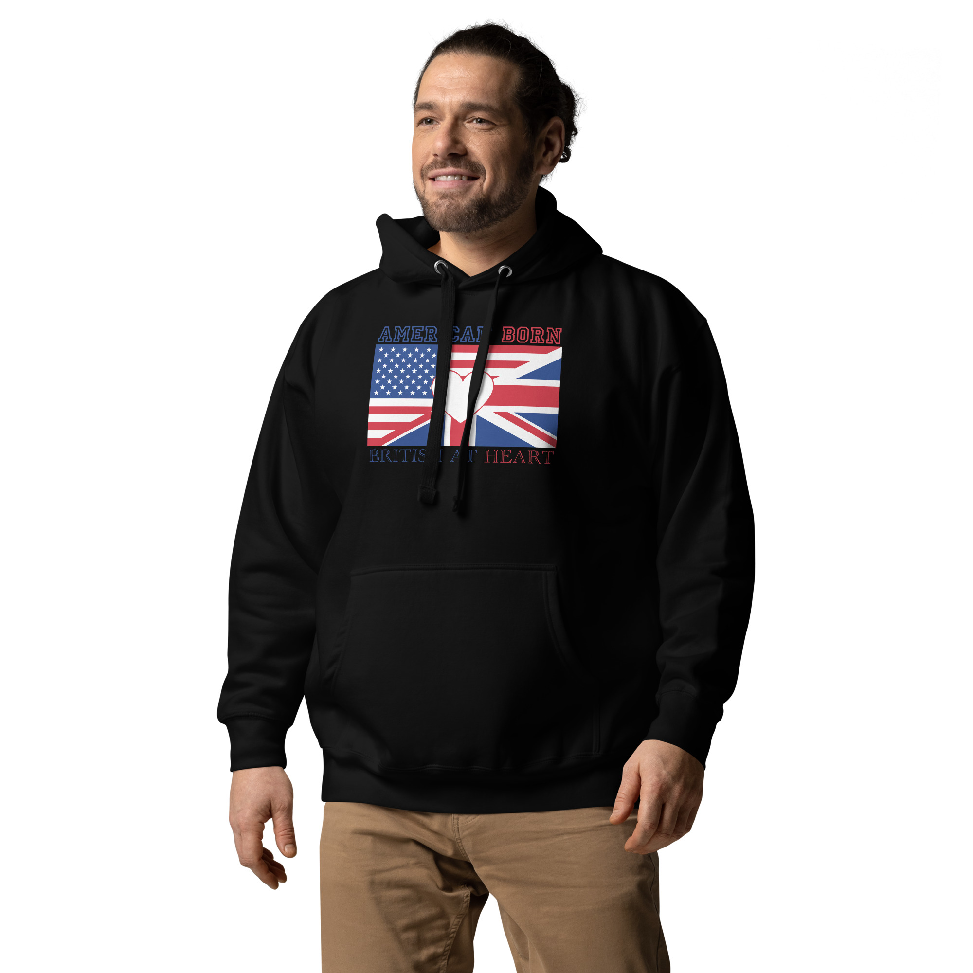 American Born, British At Heart Unisex Hoodie - Image 2