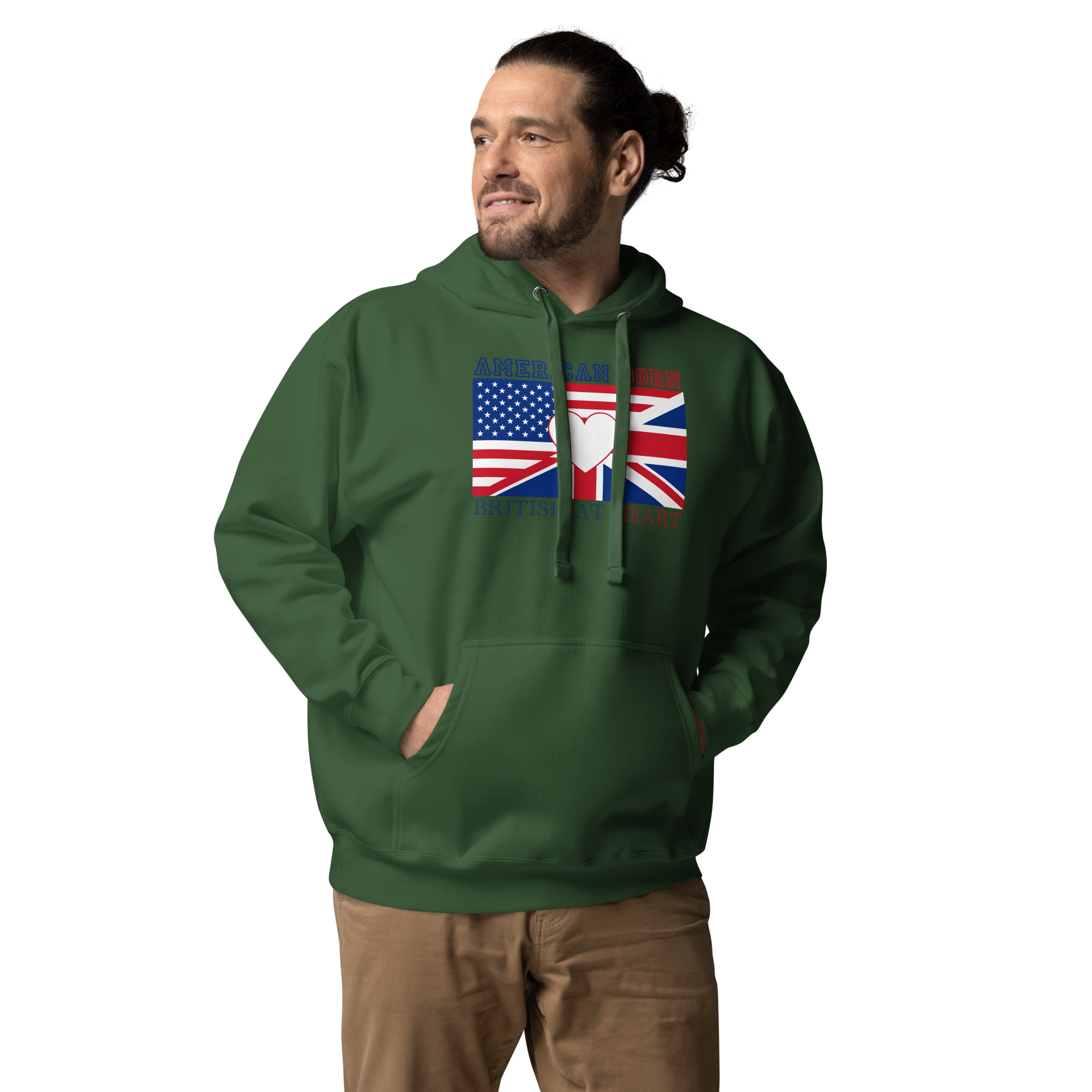 American Born, British At Heart Unisex Hoodie - Image 13