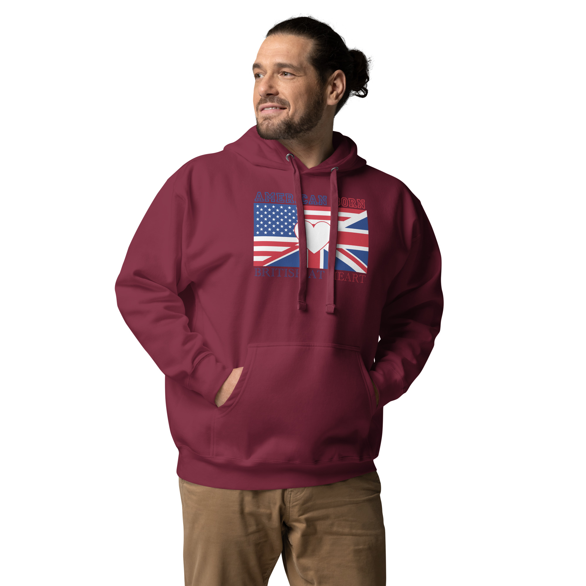 American Born, British At Heart Unisex Hoodie - Image 4